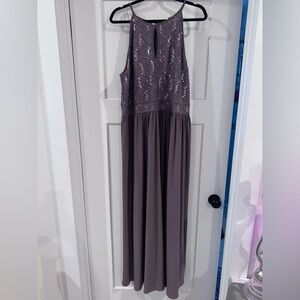 Elegant Sequin Gown in Purple